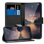 Black Book Case Flip with Strap For Nokia 8.1 TA-1099 Slim Fit Look